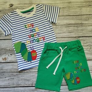 The Very Hungry Caterpillar T-Shirt Shorts Outfit Strawberry Patch Outfit